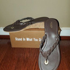 size 8 1/2, brown sandals